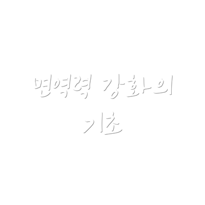 면역력 강화의 기초