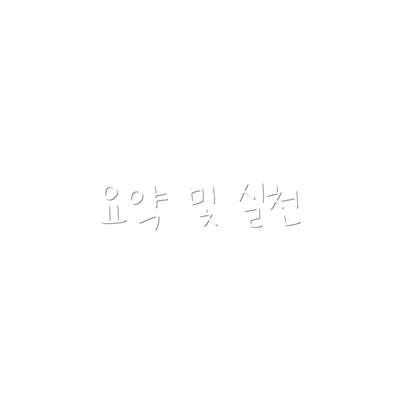 요약 및 실천